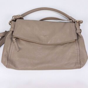 Kate Spade Cobble Hill Minka Leather Crossbody Shoulder Bag Taupe Neutral